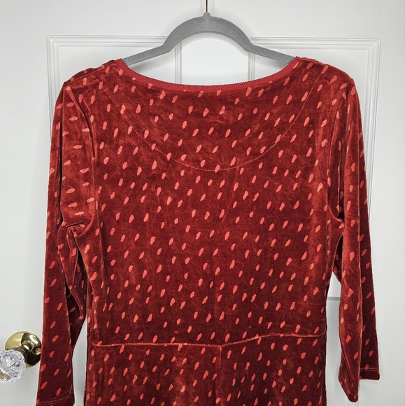Gudrun Sjoden Red Velour/ velvet SM/ MD like new - Picture 3 of 5